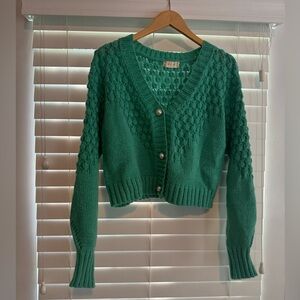 Altar’d state green knit sweater • Medium